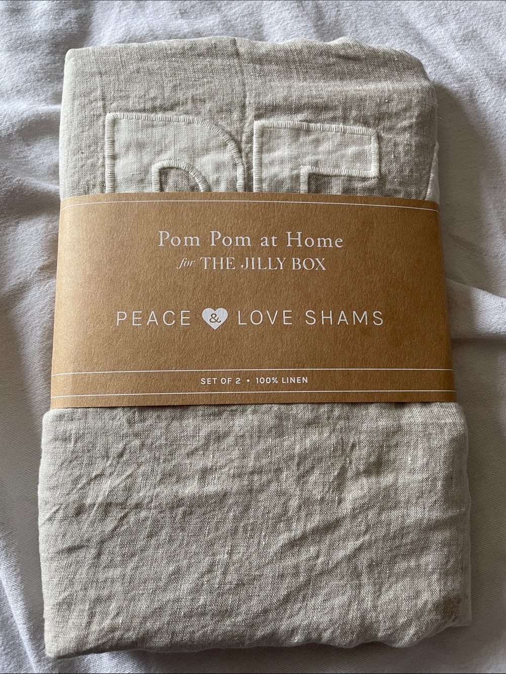 Pom Pom at Home Linen Shams in Natural Beige